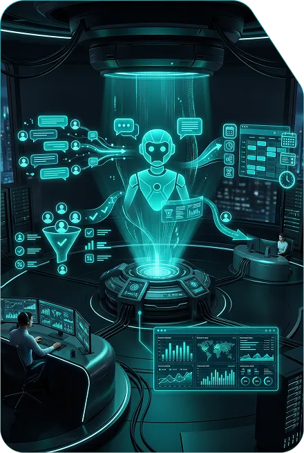 AI chatbot customer engagement illustration
