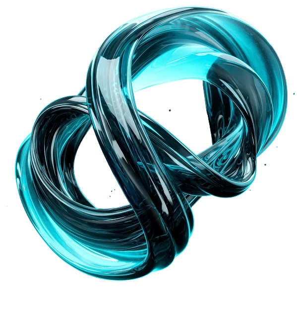 Abstract 3D graphic representing AI automation