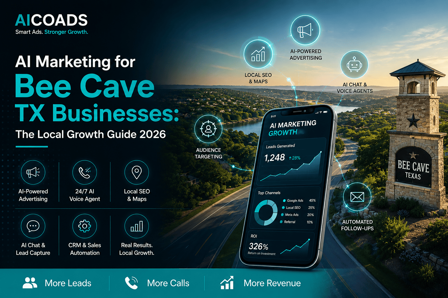 AI marketing for Bee Cave TX businesses with local SEO, AI advertising, voice agents, and automated lead generation in 2026