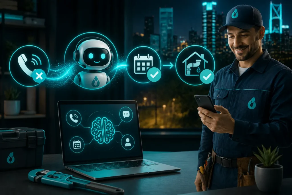 AI automation helping Austin plumbers turn missed calls into qualified leads and booked jobs