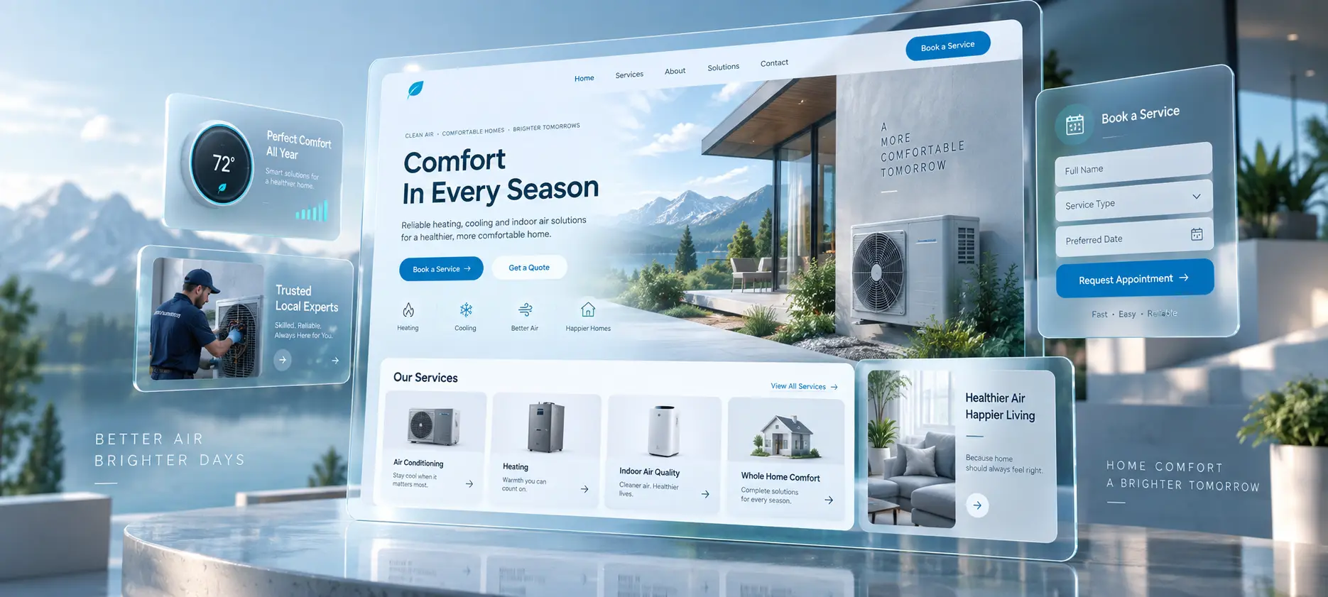 Custom HVAC company website design