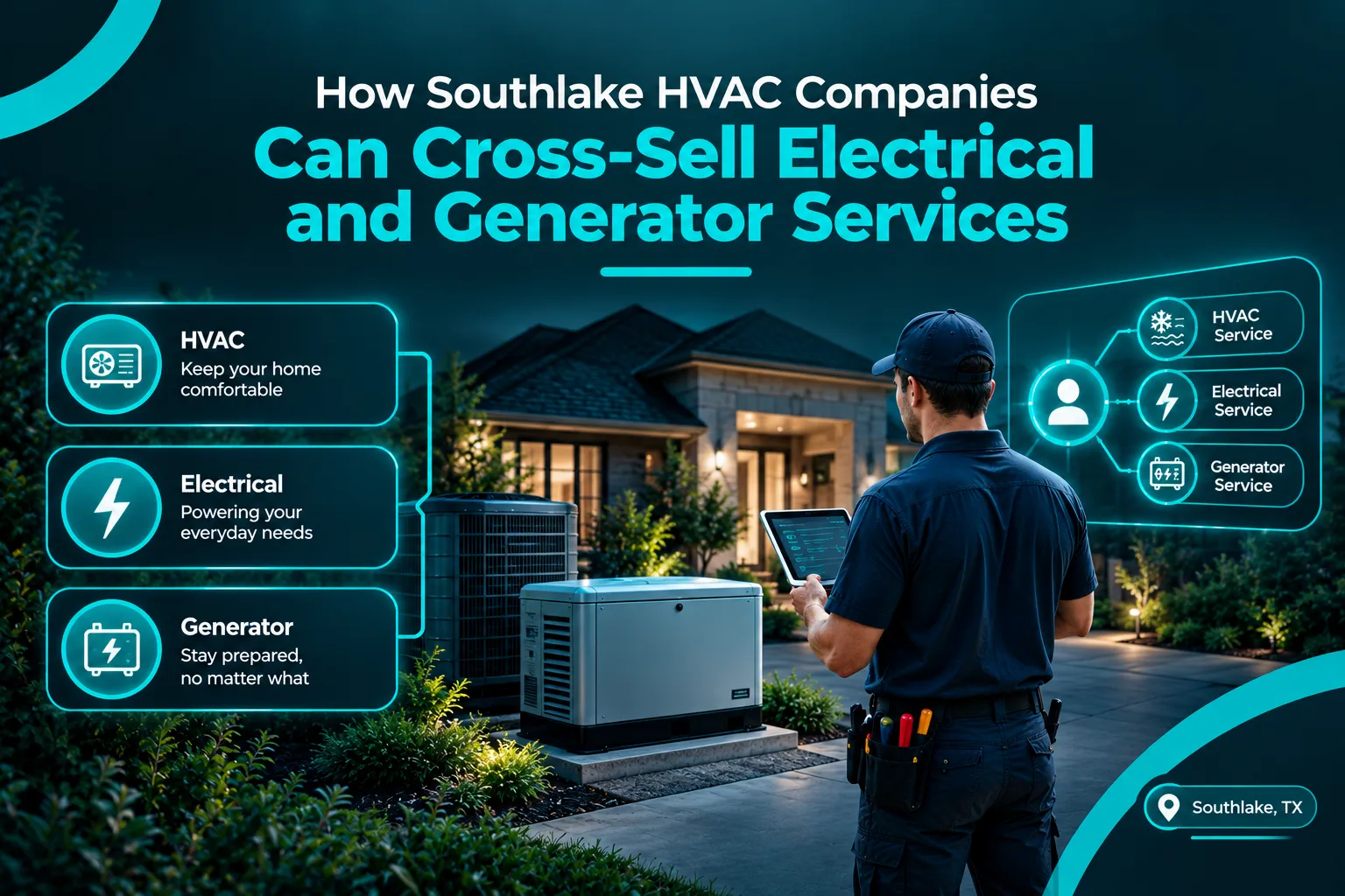 How Southlake HVAC Companies Can Cross-Sell Electrical and Generator Services
